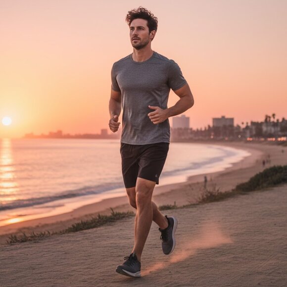 Men's LULULEMON Black Athletic Shorts L 6” inseam - Picture 2 of 16